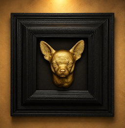 Box Frames Animal Chihuahua Bust     