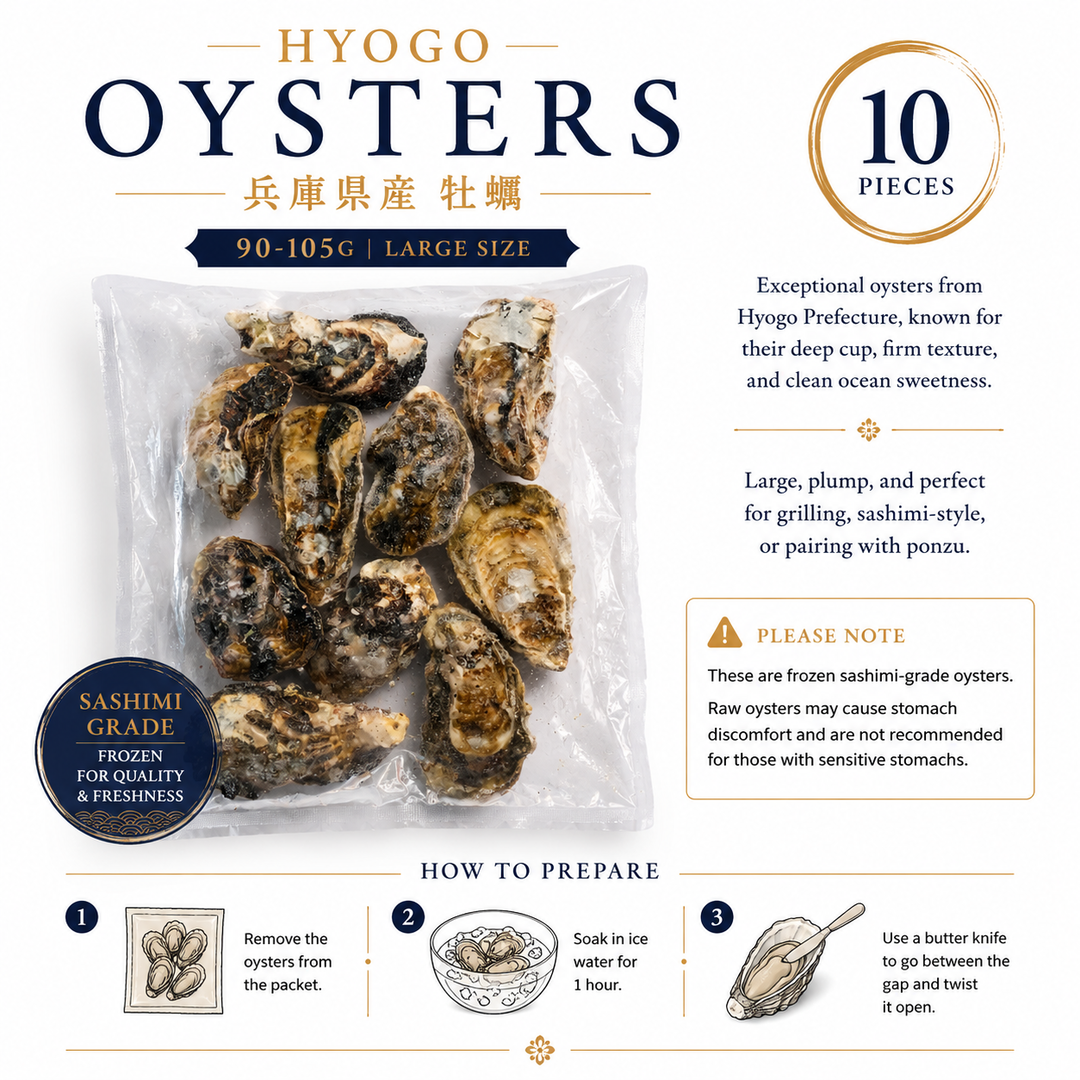 Hyogo Oysters (90-105g) (10 pieces) (Large Size)