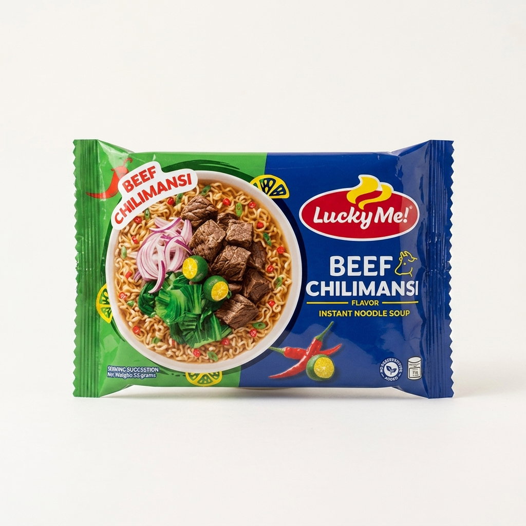 Lucky Me Instant Noodles Soup Beef Chilimansi 53g