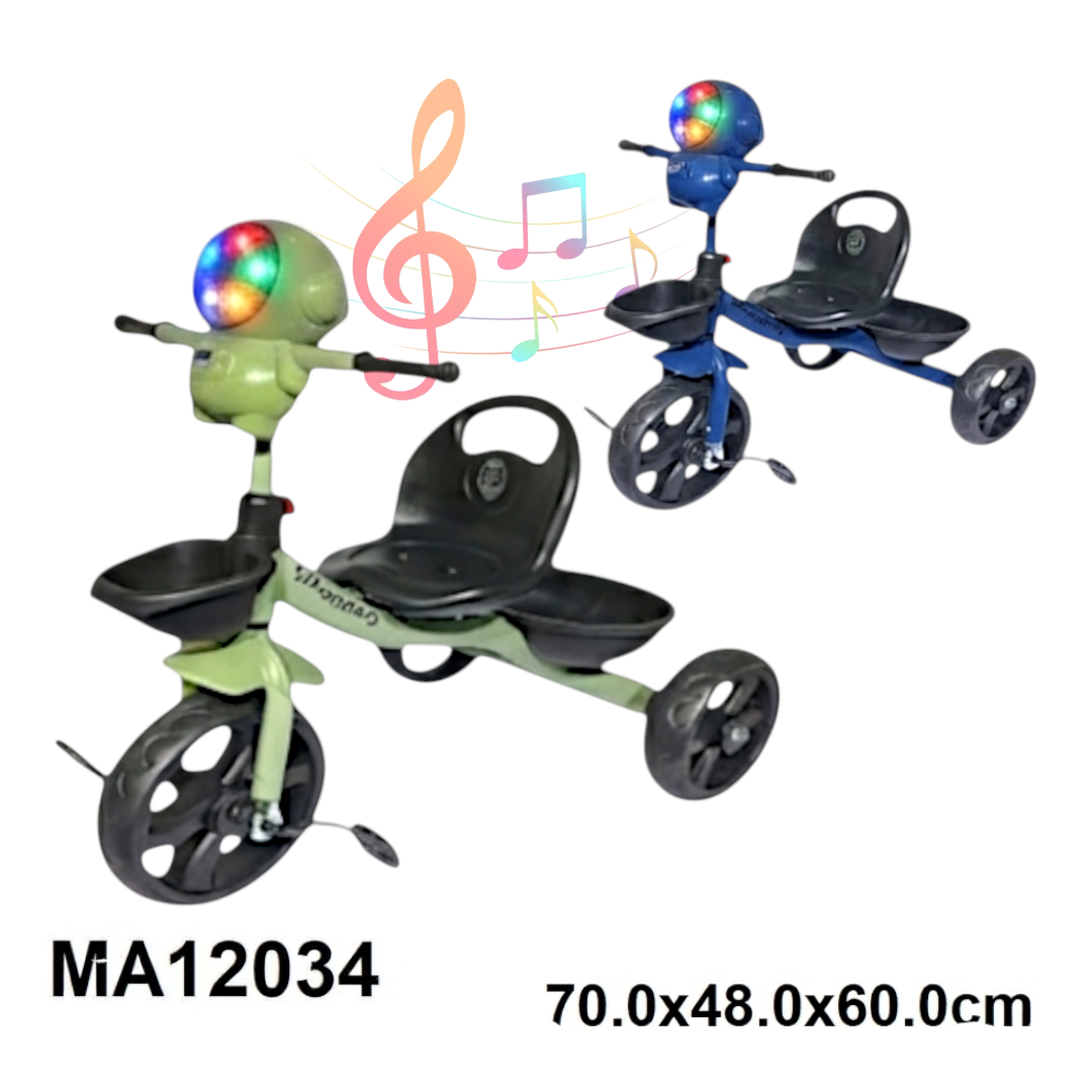 CHILDRENS TRICYCLE W/MUSIC-LED SPACE