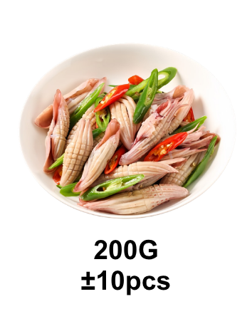 Hotpot Rocket Squid 火锅火箭鱿鱼 (200G*±10pcs)