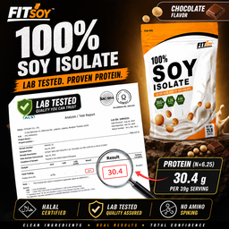 FitSoy™ Plant Protein Isolate 2lbs + VITAXTRONG™ L-Carnitine X500 (100 Caps) | Vegan Lean Muscle & Burn Fat Combo [VX]