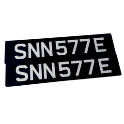 [2D Flat] 2D Acrylic SILVER Car Plates