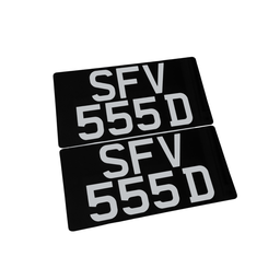 [2D Flat] 2D Acrylic SILVER Car Plates