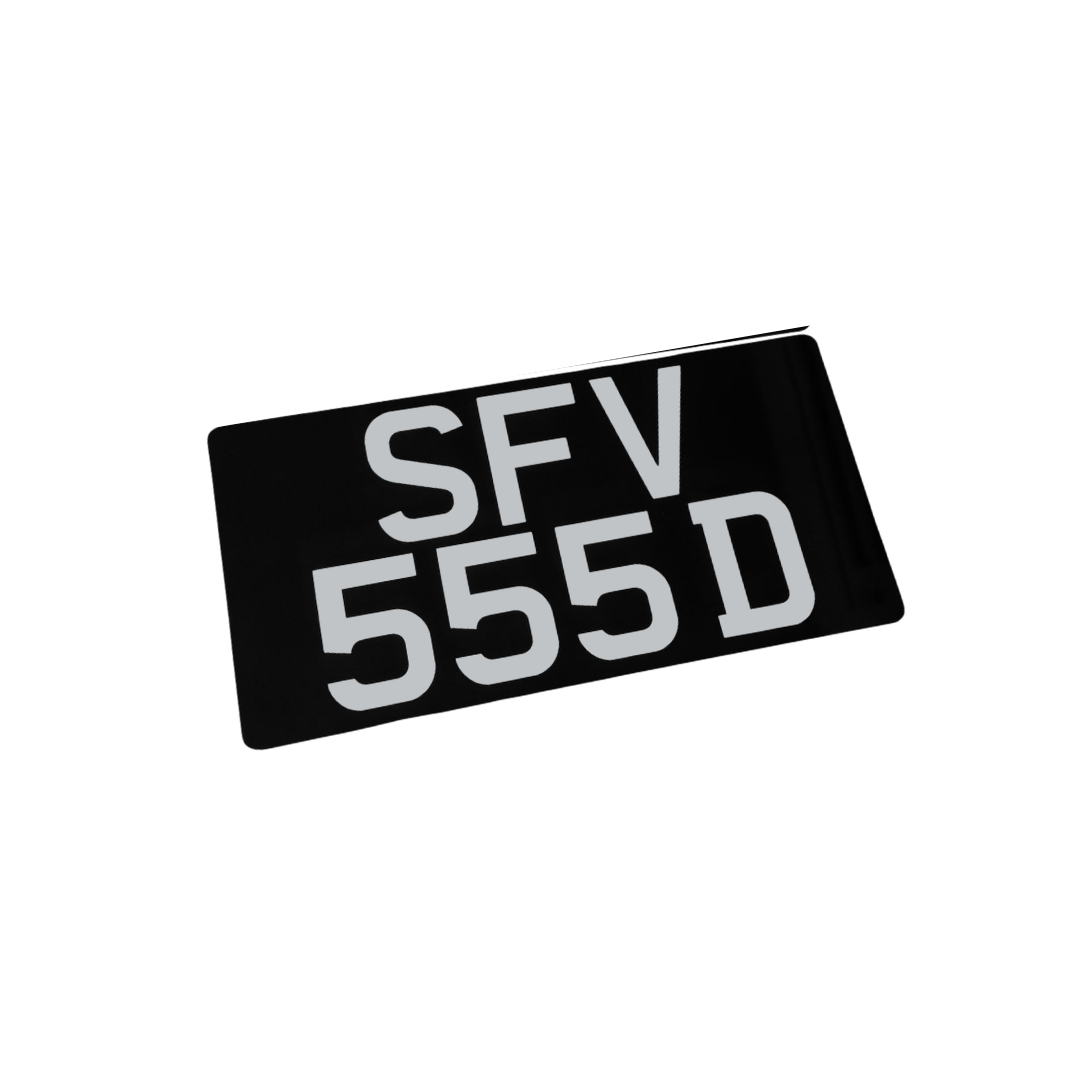 [2D Flat] 2D Acrylic SILVER Car Plates_5