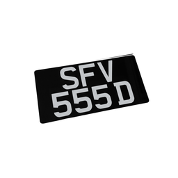 [2D Flat] 2D Acrylic SILVER Car Plates
