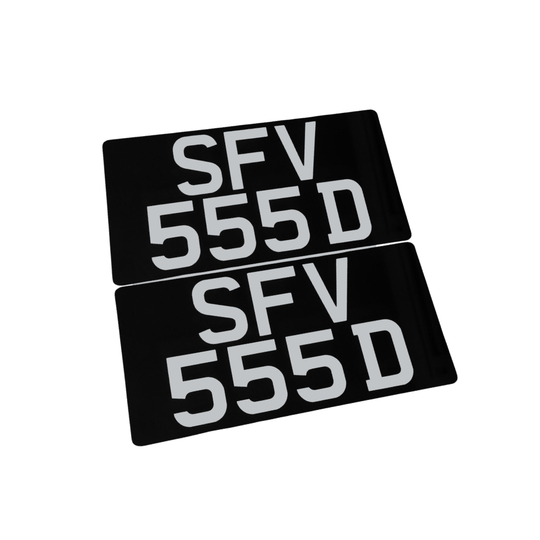 [2D Flat] 2D Acrylic SILVER Car Plates_7