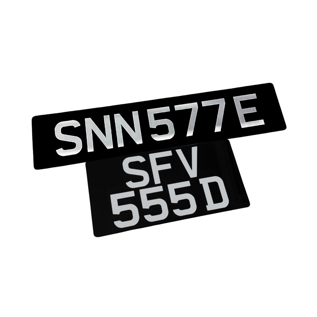 [2D Flat] 2D Acrylic SILVER Car Plates_8