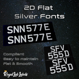 [2D Flat] 2D Acrylic SILVER Car Plates