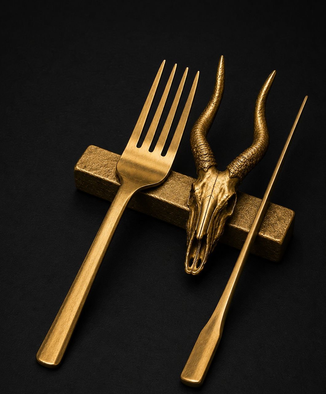 Cutlery Rest Animal Bust Rhino_1