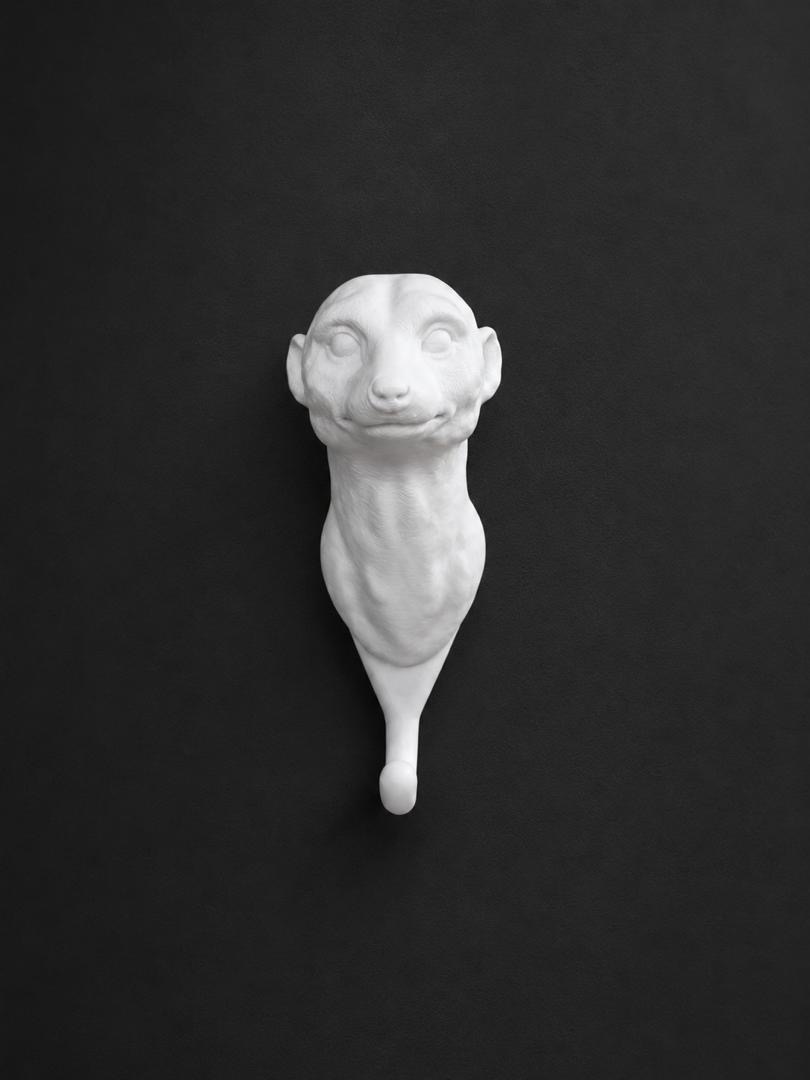 Meerkat Bust Wall Hook     