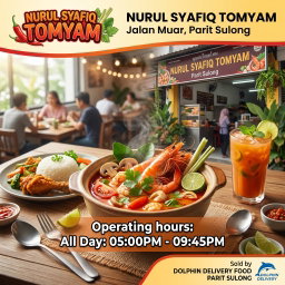 NURUL SYAFIQ TOMYAM  Operating hours: All Day: 05:00PM - 09:45PM   
