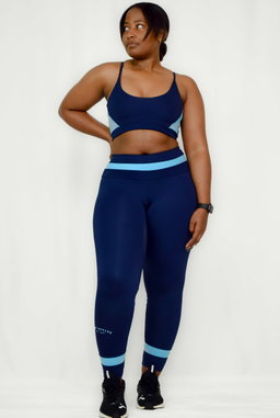 Aurora Legging in Artic Blue/Ice Blue