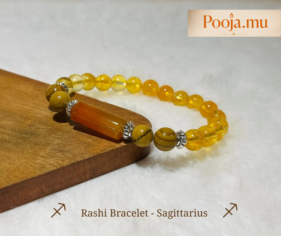 Sagittarius (Sagittaire / Dhanu) Zodiac Gemstone Bracelet | Natural Semi-Precious Stones_3