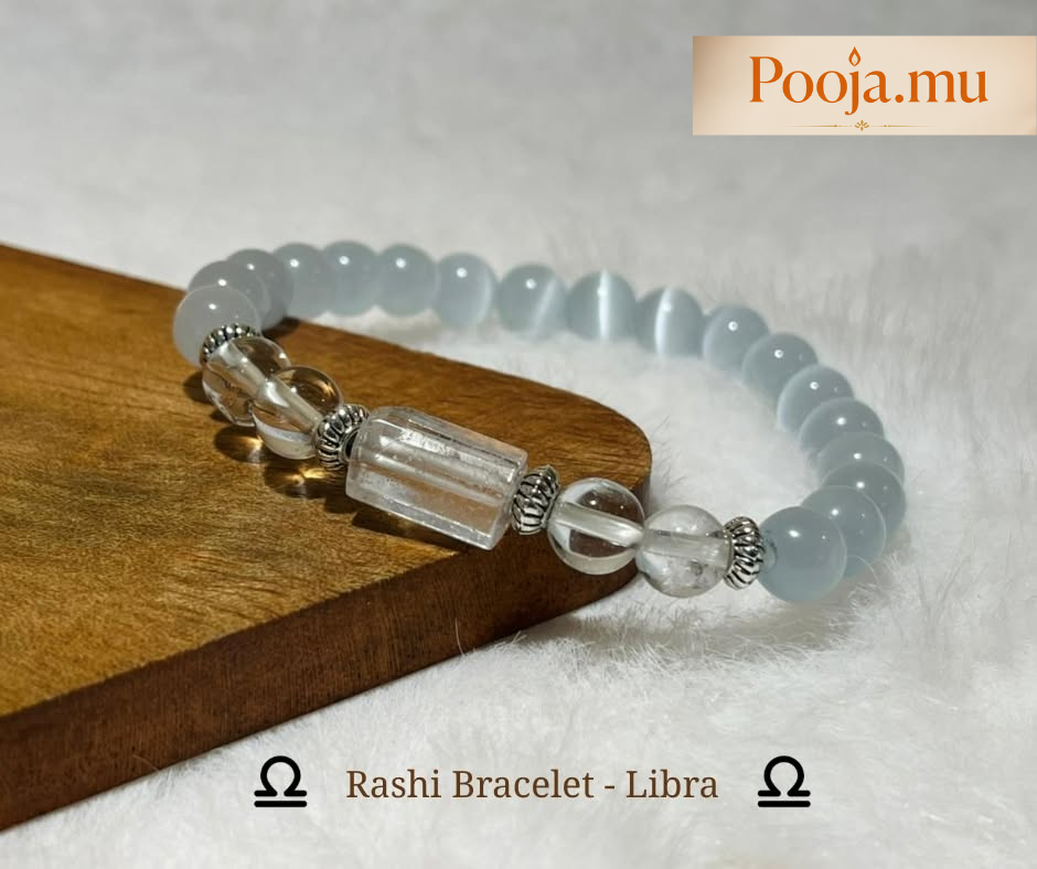 Libra (Balance / Tula) Zodiac Gemstone Bracelet | Natural Semi-Precious Stones_1