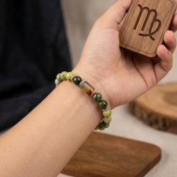 Virgo (Vierge / Kanya) Zodiac Gemstone Bracelet | Natural Semi-Precious Stones