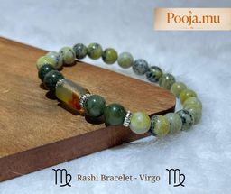 Virgo (Vierge / Kanya) Zodiac Gemstone Bracelet | Natural Semi-Precious Stones