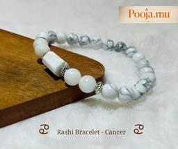 Cancer (Cancer / Karka) Zodiac Gemstone Bracelet | Natural Semi-Precious Stones