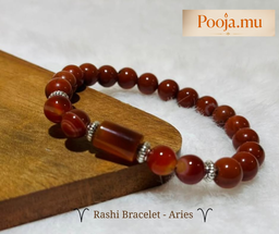 Aries (Belier / Aries) Zodiac Gemstone Bracelet | Natural Semi-Precious Stones