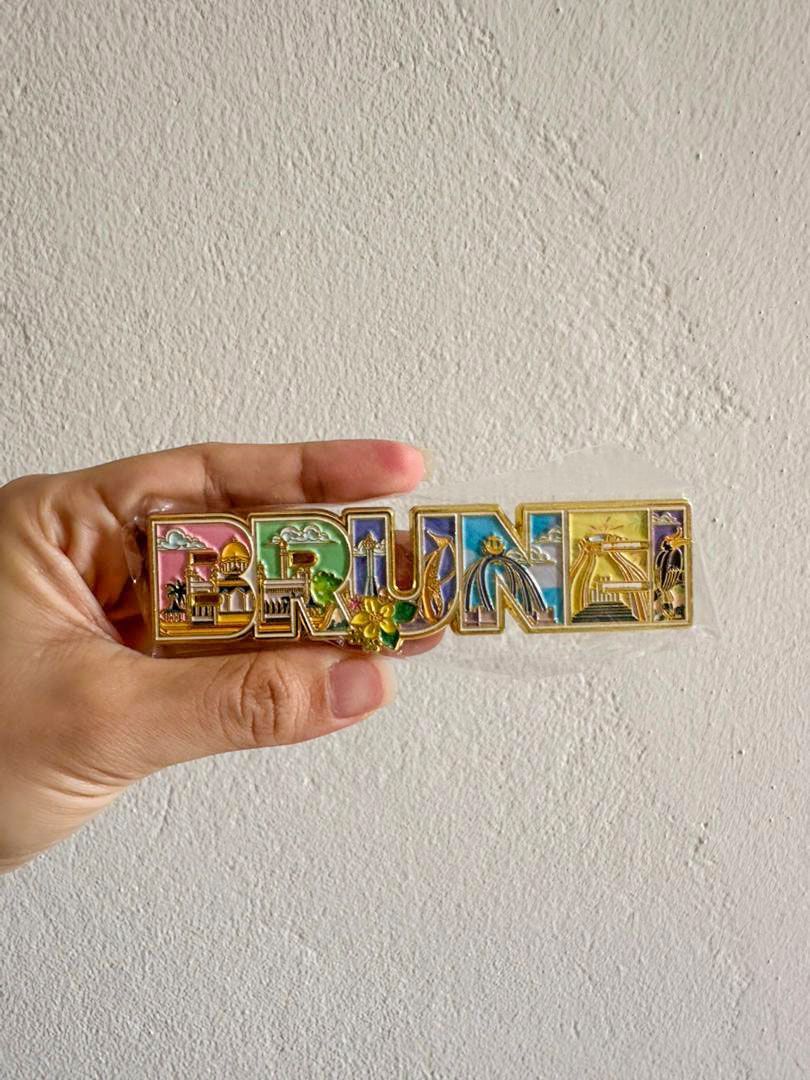 BRUNEI Letter Metal Magnet_0