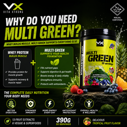 VITAXTRONG™ Multi Green (30 Servings) | Complete Multivitamin with Fruits, Veggie Extracts & Antioxidants • Daily Digestive & Recovery Support [VX]