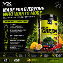 VITAXTRONG™ Multi Green (30 Servings) | Complete Multivitamin with Fruits, Veggie Extracts & Antioxidants • Daily Digestive & Recovery Support [VX]
