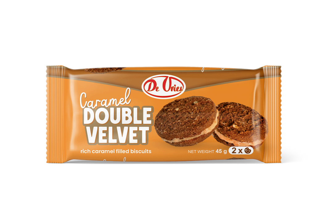 DEVRIES DOUBLE VELVET CARAMEL PACKED 4X30X45g