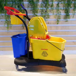 TRIPLE BUCKET MOP TROLLEY - 1368