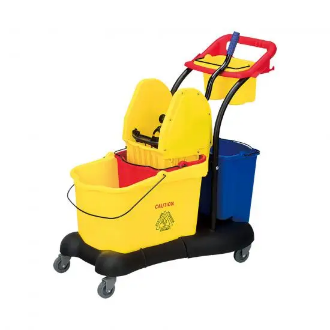 TRIPLE BUCKET MOP TROLLEY - 1368_3
