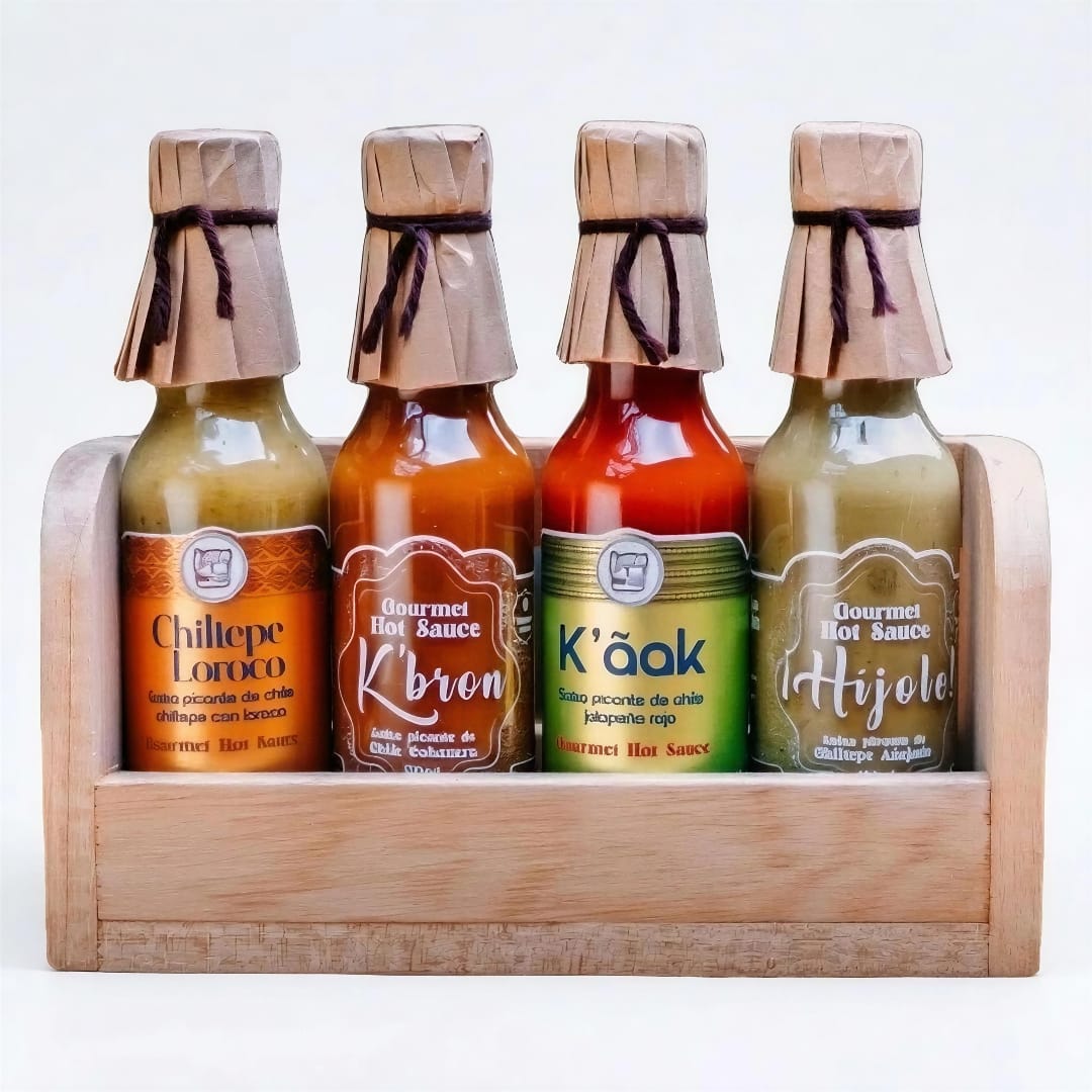 4 pack (150 ml) - Caja madera