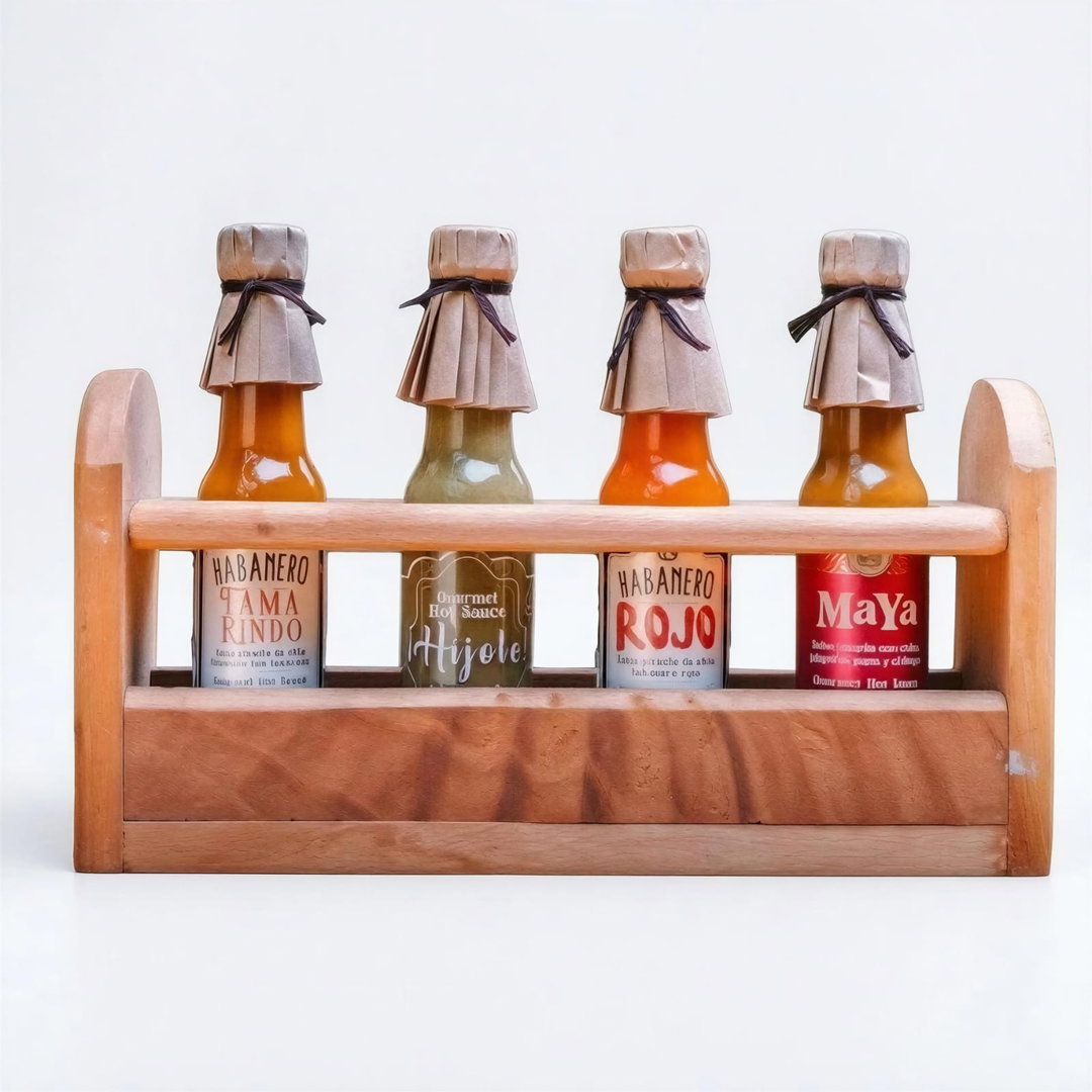 4 pack (75 ml) - Caja madera