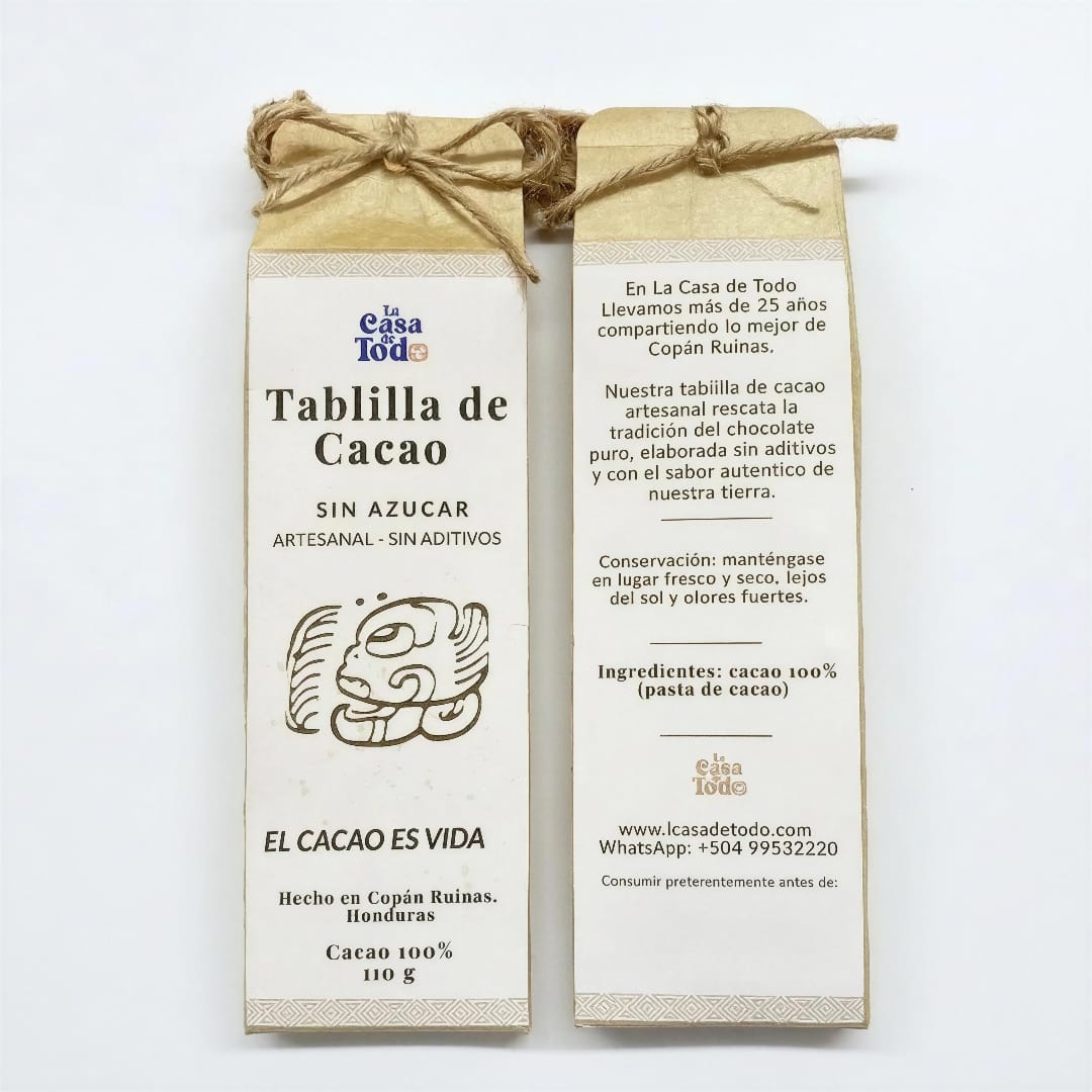 Tablilla de Cacao 100% Puro -  Unidad_0