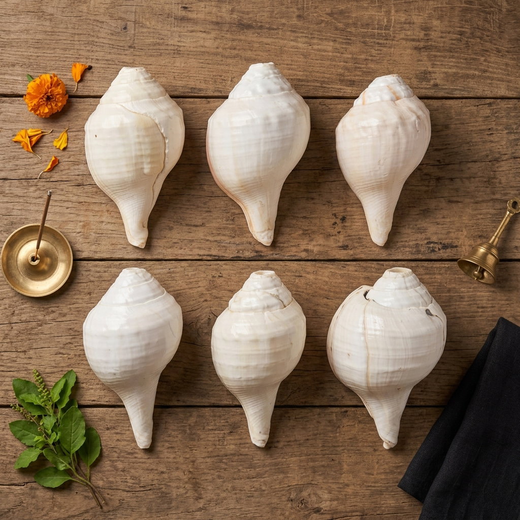 100% Natural Vama Varti Shankh (Conch Shell)_4