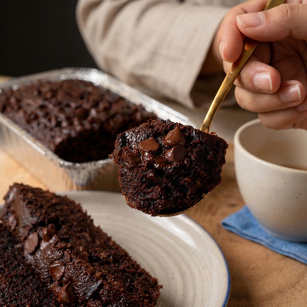 Eggless Double Chocolate Loaf Cake_1
