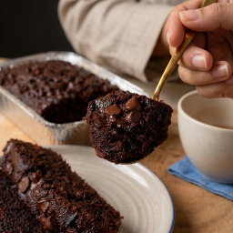 Eggless Double Chocolate Loaf Cake