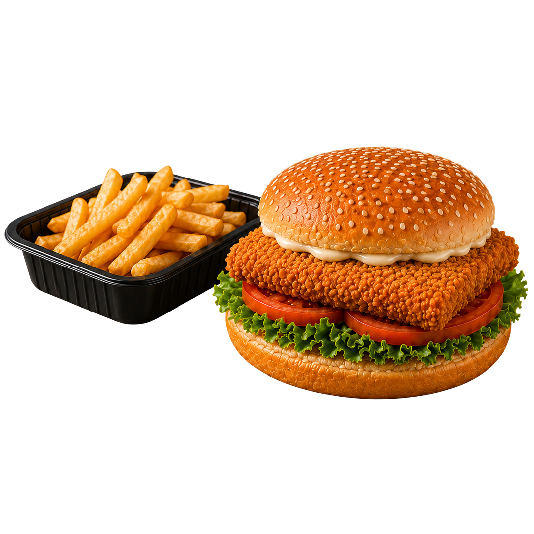 Crunch Burger Combo - Promo - 50 % Off!