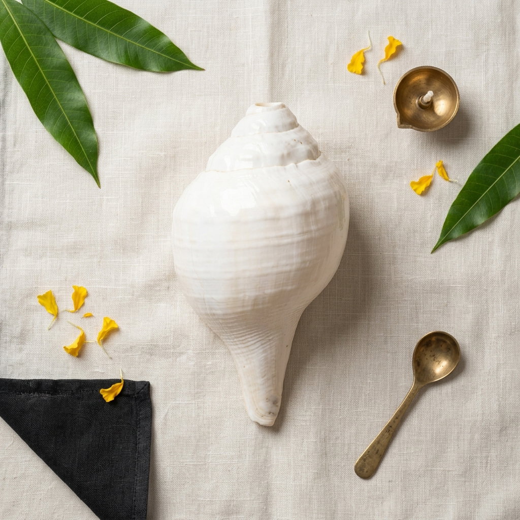 100% Natural Vama Varti Shankh (Conch Shell)_10