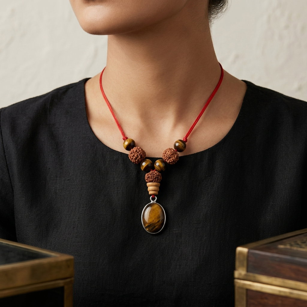 Leo (Lion / Simha) Zodiac Kavach Necklace_2