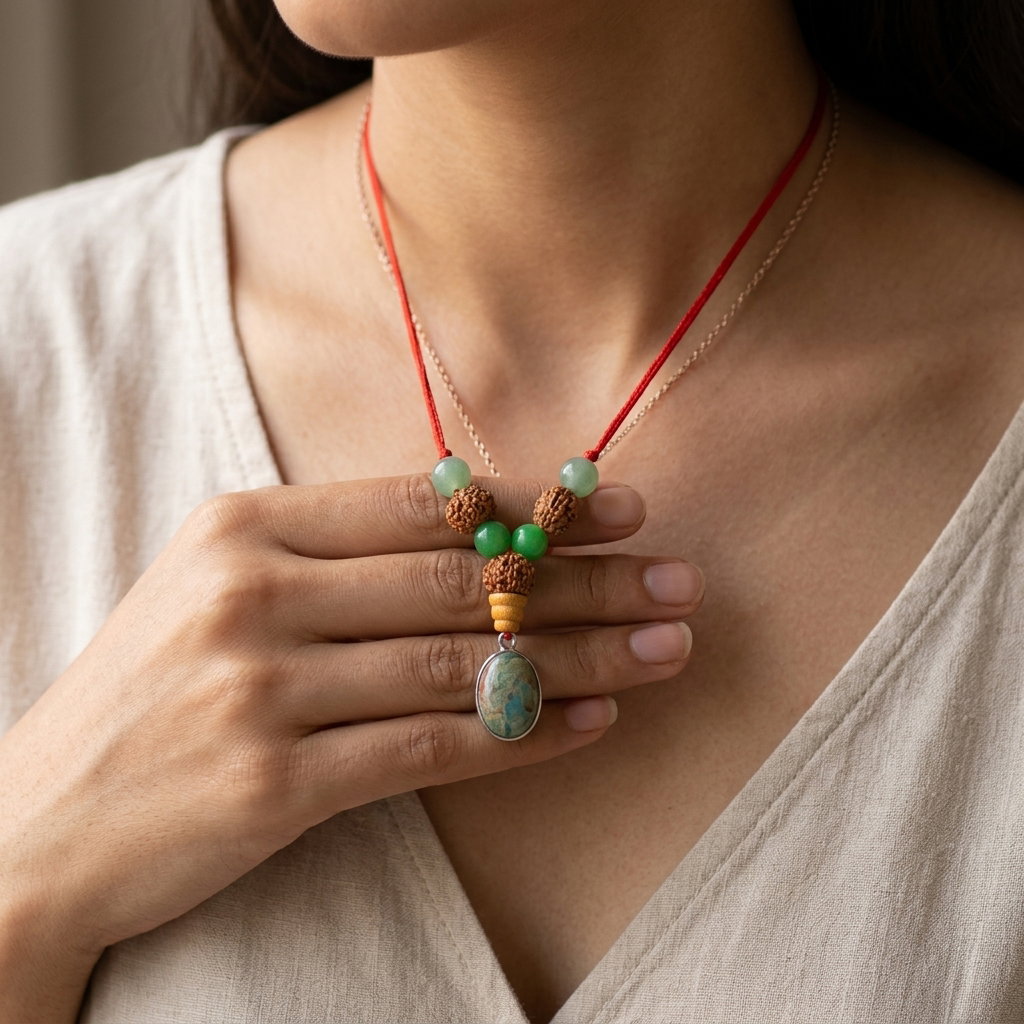 Gemini (Gemeaux / Mithun) Zodiac Kavach Necklace_2