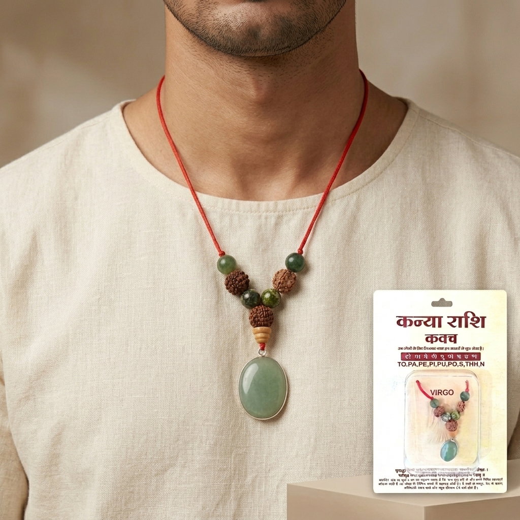 Virgo (Vierge / Kanya) Zodiac Kavach Necklace_2