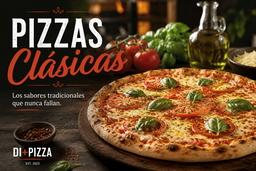 Pizzas Clásicas → Classic Pizzas🍕🍕🍕🍕🍕