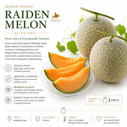 Japanese Raiden (雷電) Melon | Hokakido