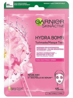 Garnier Hydra Bomb Masque Tissu Super Hydratant Révélateur d'Éclat - Extrait de Sakura