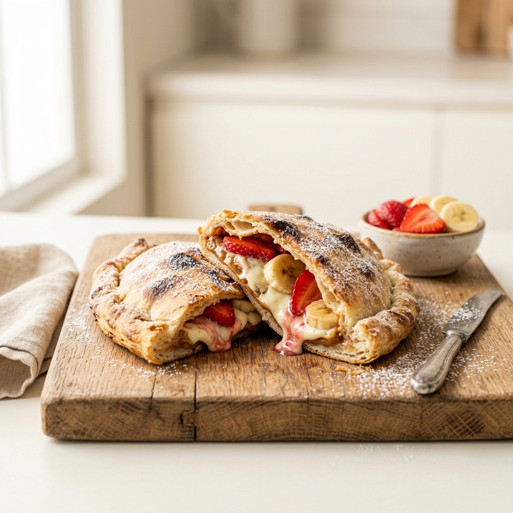 PIZZA NUTELLA (CALZONE) FRESA BANANO 