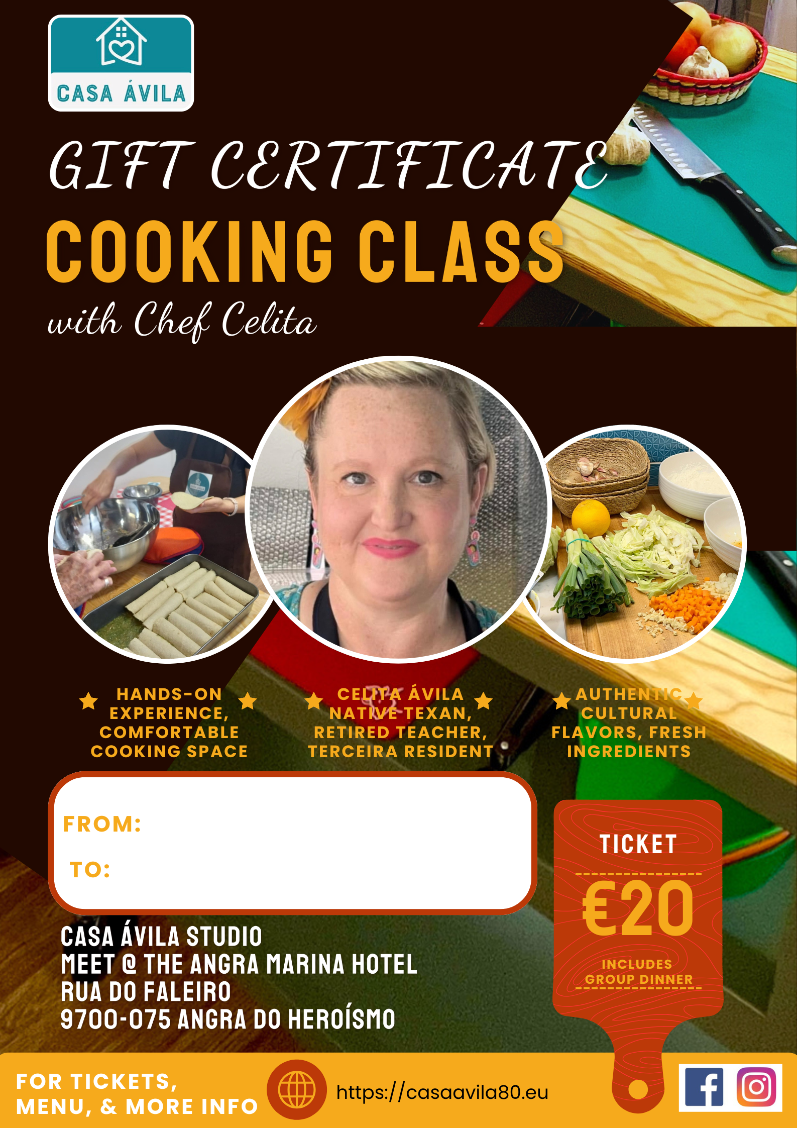 Cooking Class Gift Certificate