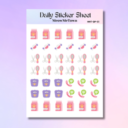 Pet Routine Sticker Sheet 
