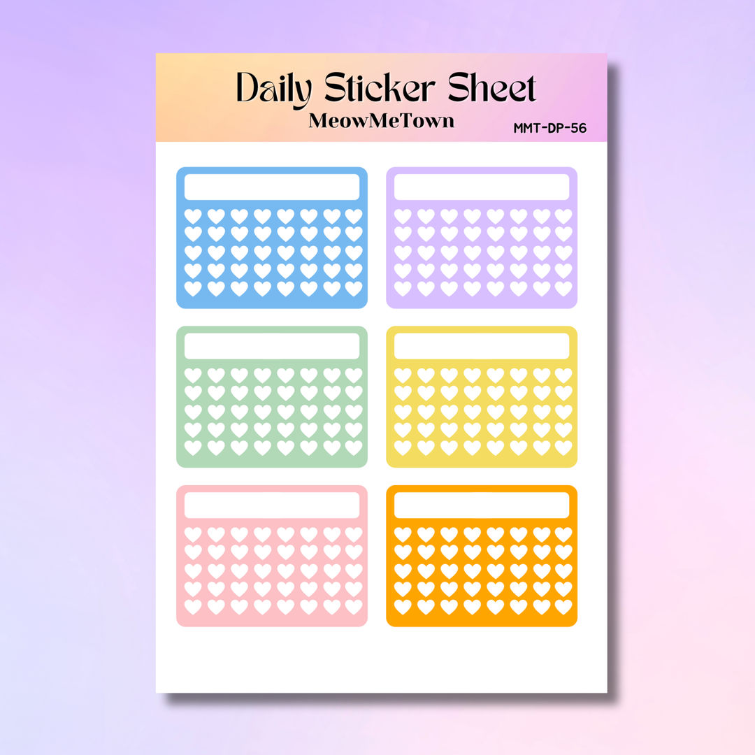 Habit Tracker Sticker Sheet