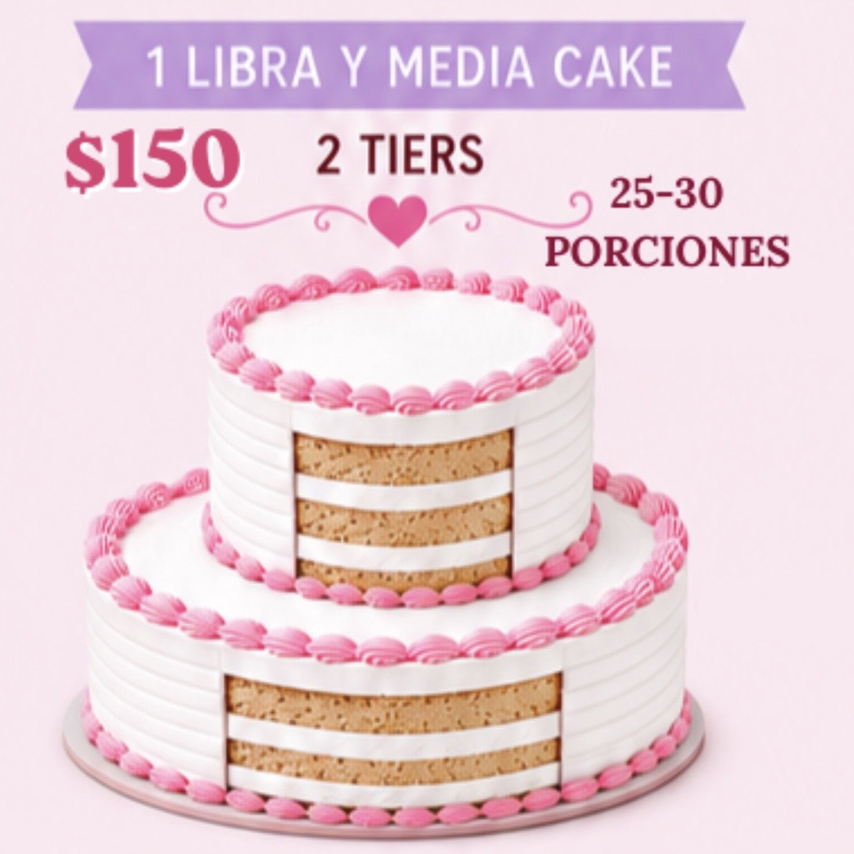 Dominican Cake - 1.5 Pounds - 2 Tiers _0