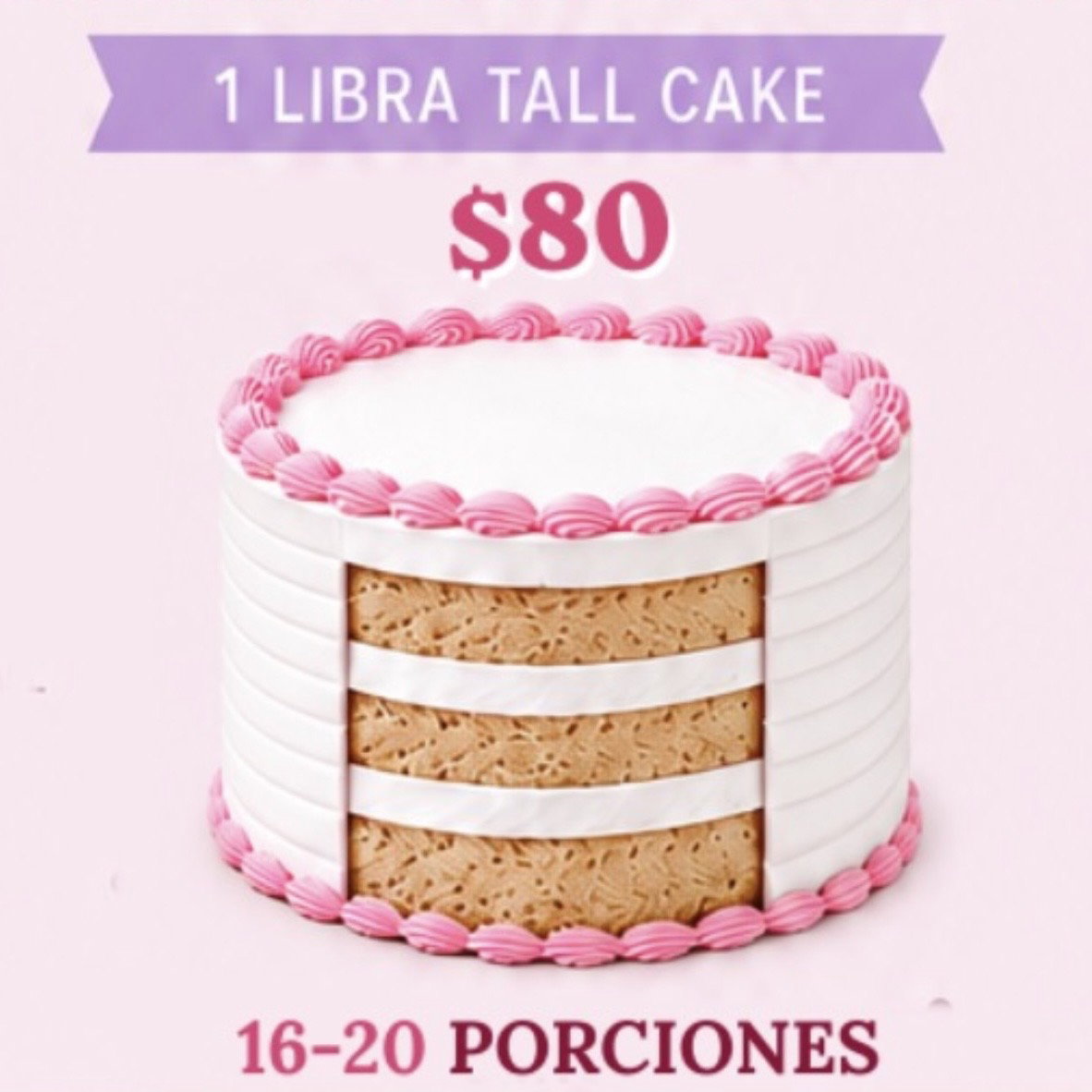 Dominican Cake - 1 Pound - TALL Cake_0
