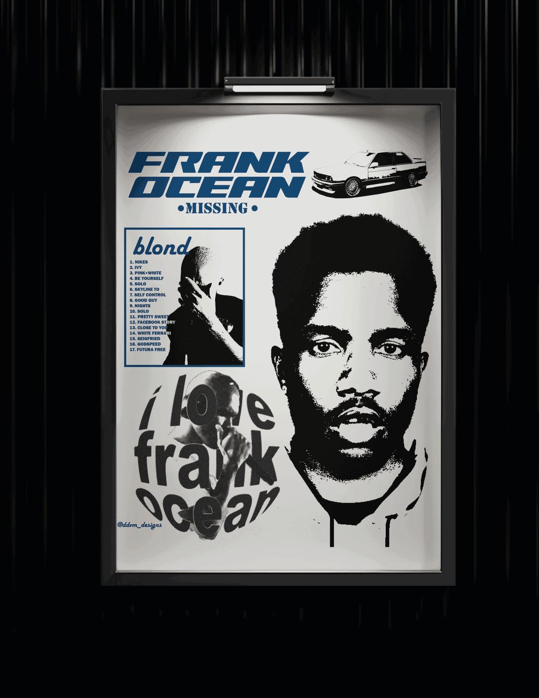 Frank Ocean 'Missing' Wall Poster